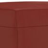vidaXL Banco de cuero sint&eacute;tico rojo vino tinto 100x35x41 cm