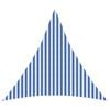 vidaXL Toldo Vela 3,6 x 3,6 x 3,6 m HDPE Triangular Azul y Blanco
