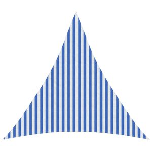 vidaXL Toldo Vela 3,6 x 3,6 x 3,6 m HDPE Triangular Azul y Blanco