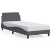 vidaXL Estructura de cama Dover terciopelo gris oscuro 90x200 cm
