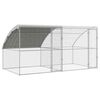 vidaXL Gallinero con 2 puertas 2 uds. Plateado 400x200x200 cm