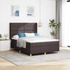 vidaXL Cama tipo Box Spring Marr&oacute;n Oscuro 160 x 200 cm tela