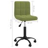 vidaXL Silla de comedor giratoria de terciopelo verde claro
