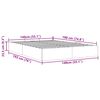 vidaXL Estructura de cama otomana sin colch&oacute;n gris pardo 140x190cm