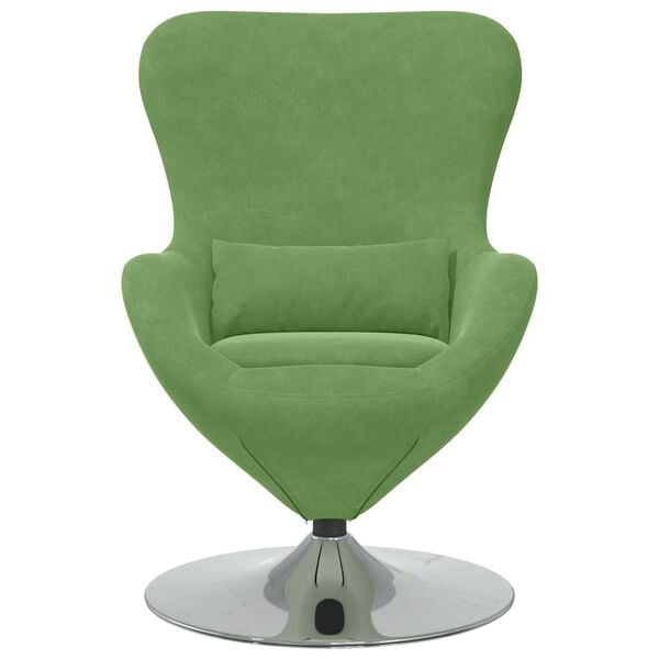 vidaXL Sill&oacute;n huevo Verde claro Terciopelo