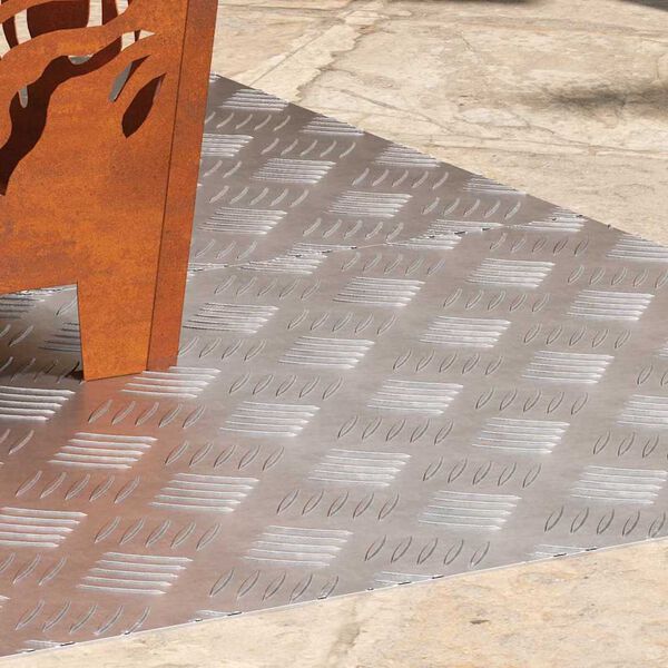 vidaXL Pelda&ntilde;o Rectangular 2 pcs Plateado 100 x 50 cm Aluminio