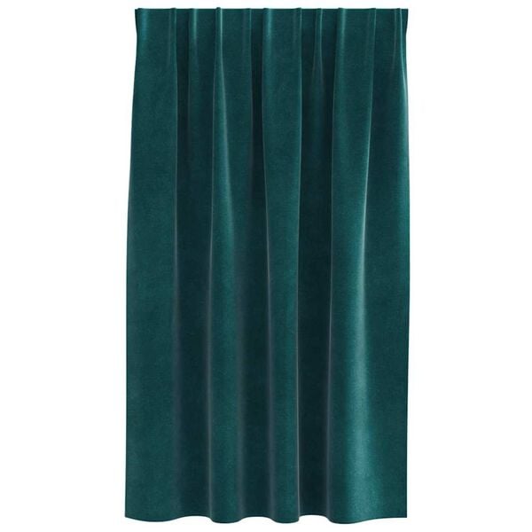 vidaXL Cortinas 2 pcs Verde oscuro 140 x 140 cm Terciopelo