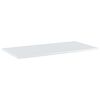 vidaXL Estante estantería 8uds contrachapada blanco brillo 80x40x1,5cm