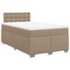 vidaXL Cama box spring con colch&oacute;n cuero sint&eacute;tico capuchino 120x200cm