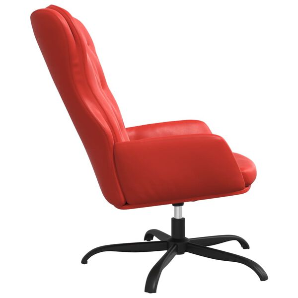 vidaXL Sill&oacute;n de relax de cuero sint&eacute;tico rojo