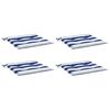 vidaXL Cojines silla jard&iacute;n 4 uds tela a rayas azul y blanco 50x50x4cm