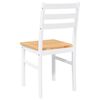 vidaXL Sillas de comedor 2 unidades madera maciza de caucho blanco
