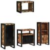 vidaXL Juego de muebles de baño 4 pcs Marrón Madera sólida recuperada