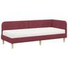 vidaXL Estructura de cama en esquina Rojo vino 80 x 200 cm tela