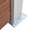vidaXL Set de panel de valla WPC marrón 699x146 cm