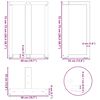 vidaXL Patas para mesa de comedor en forma de T (2 unidades), color negro, 50 x 35 x (72-73) cm, acero