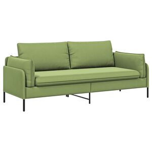 vidaXL Sof&aacute; de 3 plazas 3 plaza Verde claro 222 x 81 x 89 cm