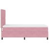 vidaXL Cama Box Spring LED con colch&oacute;n Rosa 100 x 200 cm tela