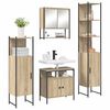 vidaXL Juego de muebles de ba&ntilde;o con estante 4 pcs Roble Sonoma