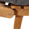 vidaXL Tumbona con cojines gris oscuro de madera maciza de acacia