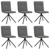 vidaXL Sillas de comedor 6 unidades tela gris oscuro