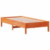 vidaXL Estructura de cama sin colch&oacute;n madera maciza marr&oacute;n 75x190 cm