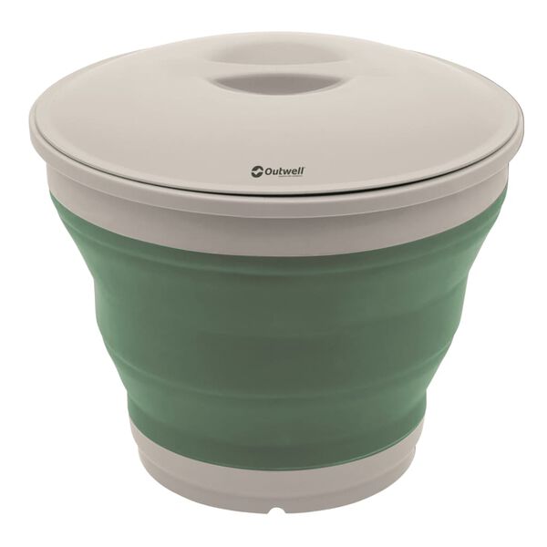Outwell Recipiente redondo plegable con tapa Shadow verde