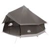 vidaXL Carpa Tipi Marr&oacute;n Gris 400 x 400 x 250 cm Poli&eacute;ster y Acero