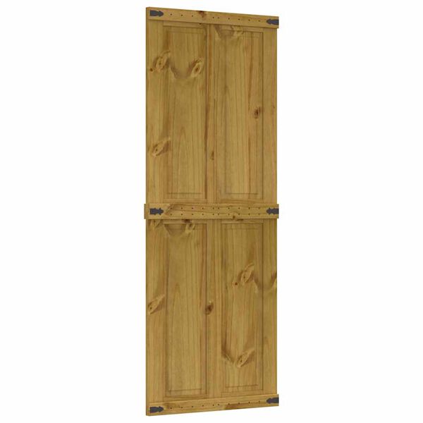 vidaXL Puerta de granero CORONA madera maciza pino 70x210 cm