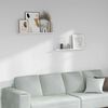 vidaXL Estante de pared con estante 2 pcs M&aacute;rmol 80 x 9 x 3 cm