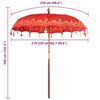 vidaXL Parasol Balin&eacute;s Rojo 215 x 215 x 260 cm Algod&oacute;n