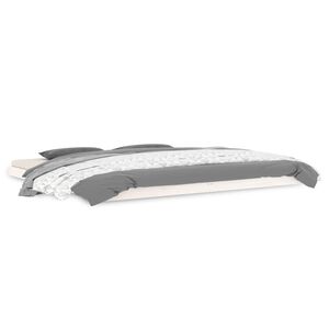 vidaXL Estructura de cama sin colch&oacute;n madera maciza blanca 200x200 cm