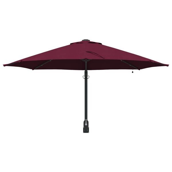 vidaXL Parasol de jardín Manual Rojo y Negro 248 x 248 x 148 cm