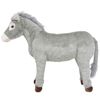 vidaXL Burro de peluche de pie gris XXL