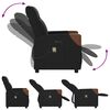 vidaXL Sill&oacute;n reclinable de masaje el&eacute;ctrico tela negro