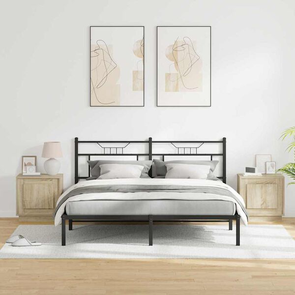 vidaXL Armario de Noche 2 pcs Roble Sonoma 44 x 34,5 x 45 cm