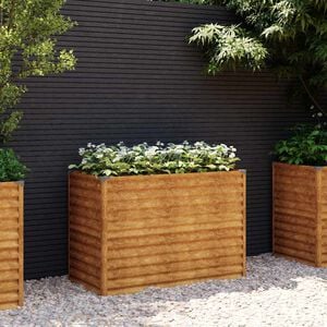 vidaXL Jardinera elevada 100x50x69 cm acero corten