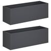 vidaXL Macetero de Jard&iacute;n 2 uds. Gris antracita 60 x 20 x 20 cm