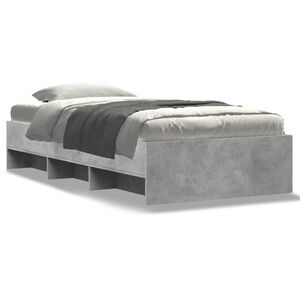 vidaXL Estructura de cama madera de ingenier&iacute;a gris Sonoma 90x200 cm