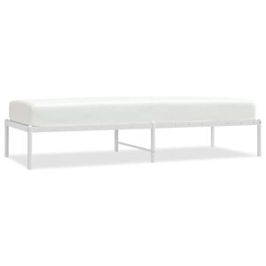 vidaXL Estructura de cama sin colch&oacute;n metal blanco 75x190 cm