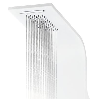 vidaXL Columna panel de ducha aluminio blanco 20x44x130 cm