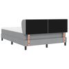 vidaXL Cama tipo Box Spring con colch&oacute;n Gris claro 160 x 200 cm tela
