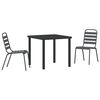 vidaXL Conjunto de Comedor de Jard&iacute;n 3 uds. Antracita