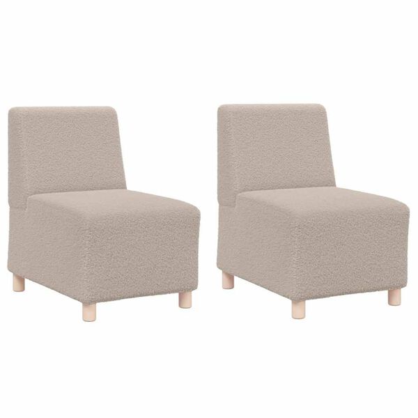 vidaXL Unidad de Sof&aacute; Modular sin Brazos 2 pcs Gris Claro