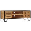vidaXL Mueble para TV con cajones madera maciza de mango 120x30x40 cm