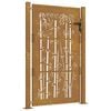 vidaXL Puerta de jard&iacute;n 100x125 cm de acero corten con dise&ntilde;o de bamb&uacute;