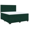 vidaXL Cama box spring con colch&oacute;n terciopelo verde oscuro 180x200 cm