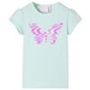 Camiseta infantil de manga casquillo menta claro 140