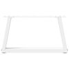 vidaXL Patas para mesa de centro en forma de V (2 unidades), color blanco, 60 x (30-31,3) cm, acero