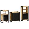 vidaXL Juego de muebles de baño 3 pcs Marrón Madera sólida recuperada
